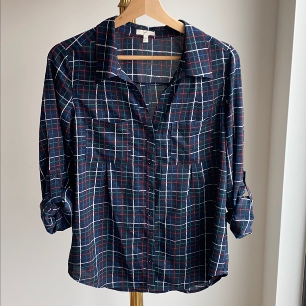 Joie plaid top size small